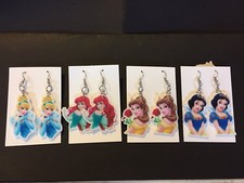 Disney Inspired Set Of 4 Princess Dangle Earrings, Jewelry