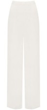 New Plus Size Womens Plain Palazzo Wide Leg Flared Ladies Trousers Pants 8-26