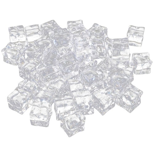 200PCS Fake Ice Cubes Clear Acrylic Ice Cubes Fake Ice Photography Props