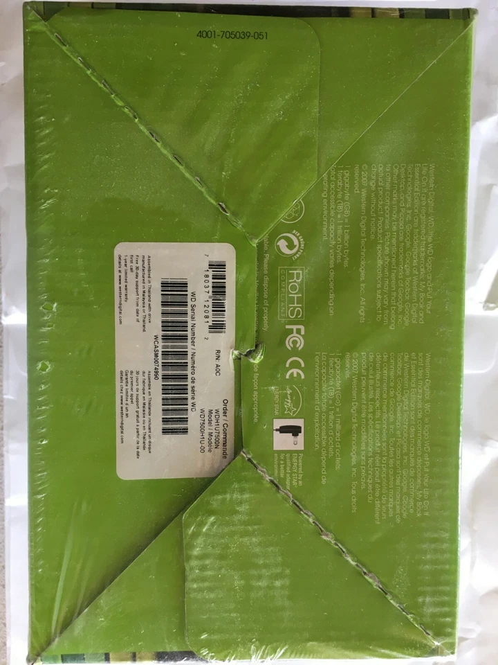 Western Digital My Book WD7500H1U 750GB USB External Hard Drive Black - Image 4 of 4