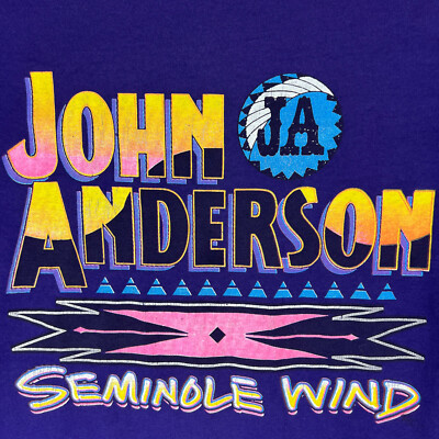 VTG John Anderson Band T Shirt Fits Medium Seminole Wind Country