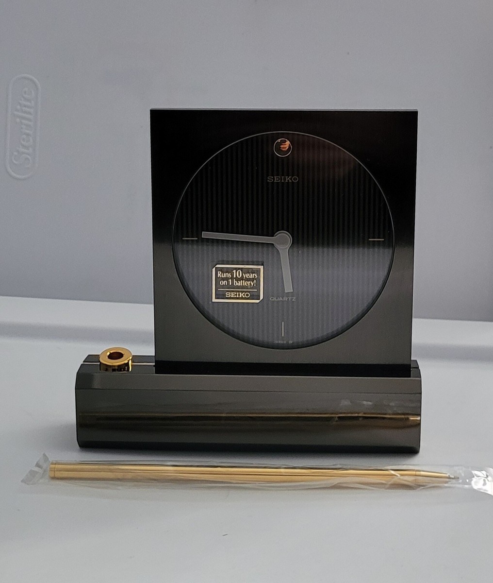 Seiko Quartz Desk Clock & Pen Made In Japan | eBay