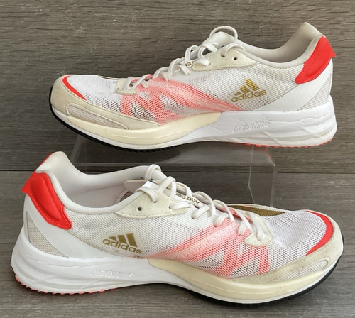 Adidas Adizero Adios 6 Running Shoes UK 6 White & Orange Trainers FY4074 - Picture 7 of 18