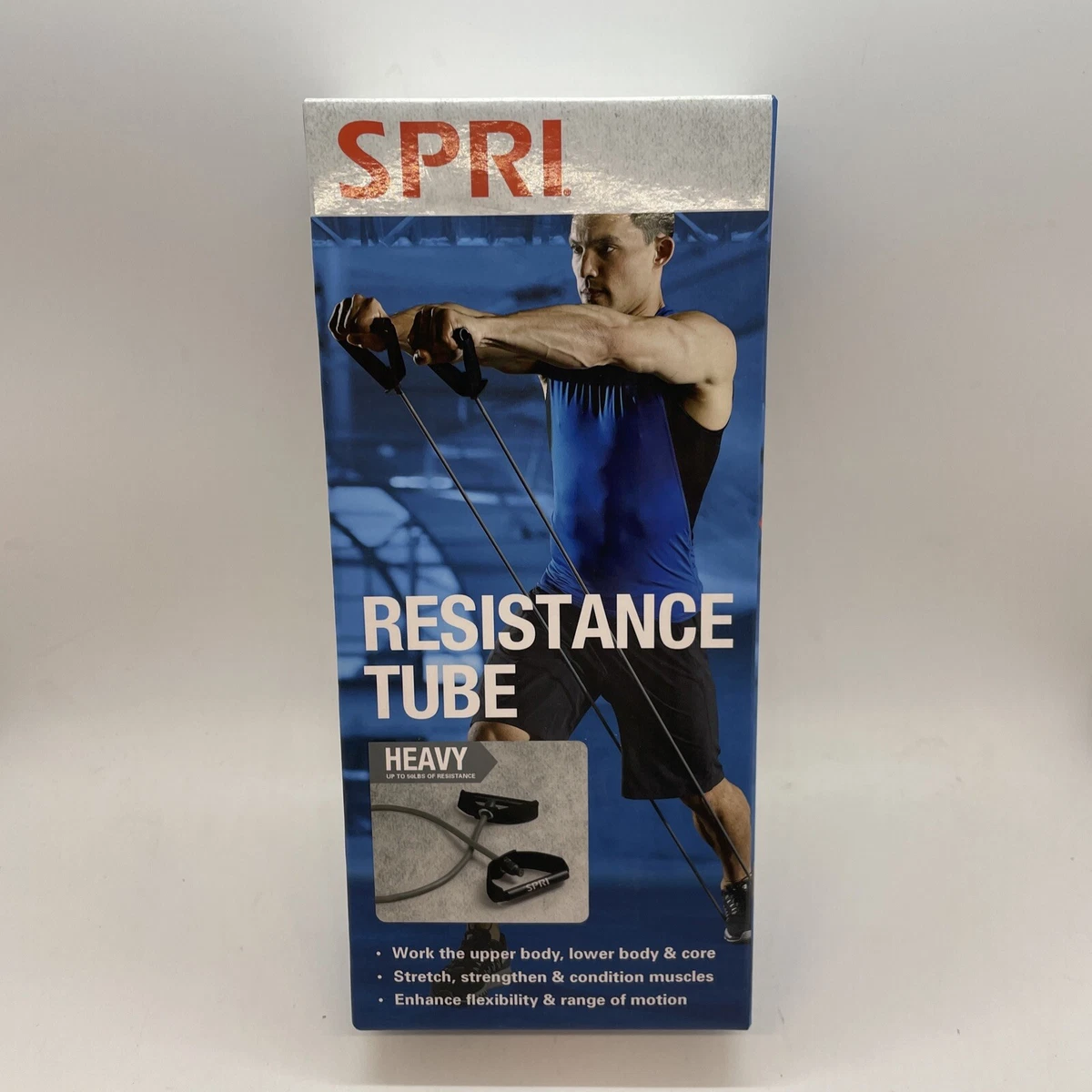 SPRI Resistance Tube Heavy Home Exercise Workout Bands Up to 50