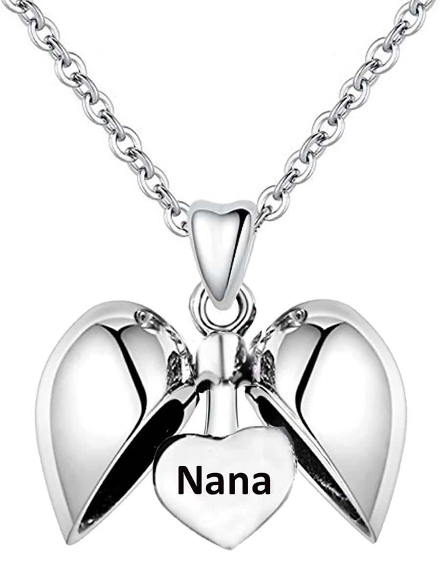 Sterling Silver Nana Heart Pendant Necklace Gifts for Her