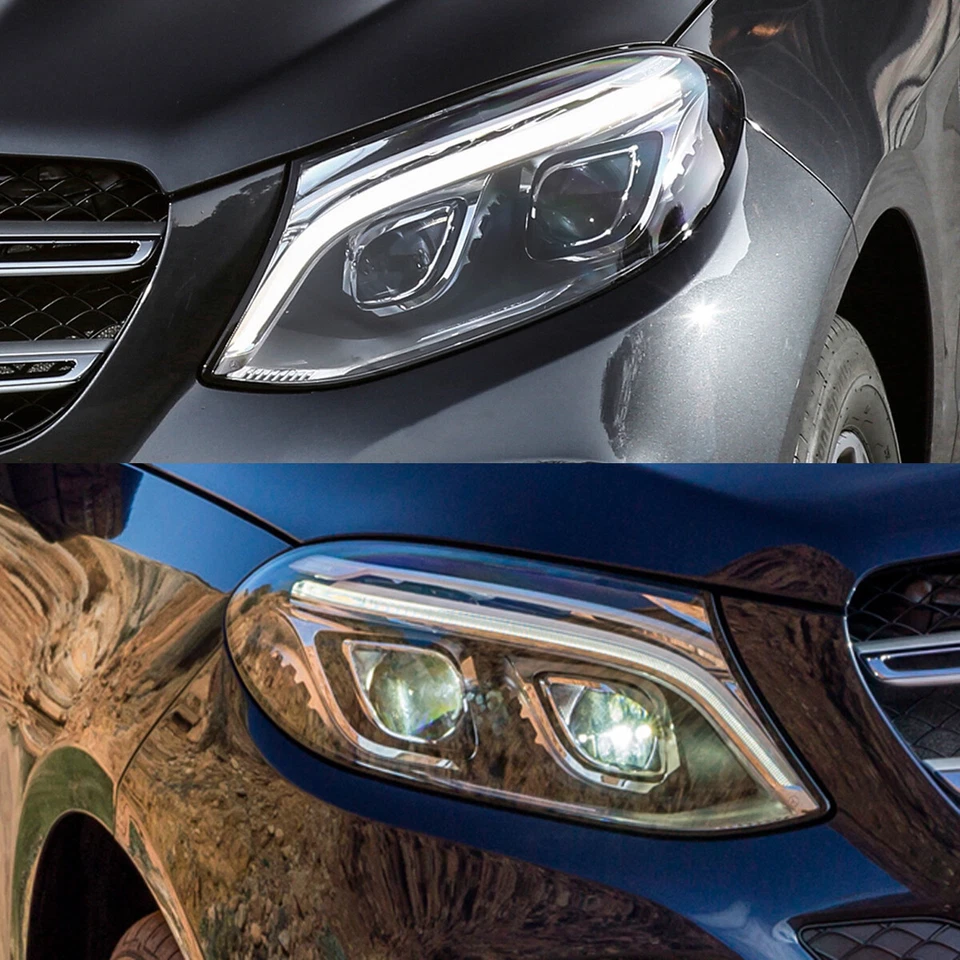 Cubiertas transparentes para lentes de faros aptas para Mercedes Benz W166 GLE350 GLE450 2016-2019 Foto 2 de 4