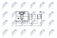 NTY NPW-FR-077 Gelenksatz Antriebswelle Vorderachse Links, Getriebeseitig,