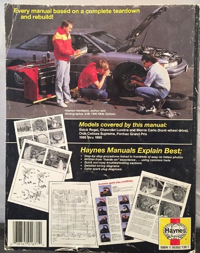 Haynes 38010 (1671) GM Buick Chevrolet Olds Pontiac 1988-1995 Repair Manual - Picture 2 of 4