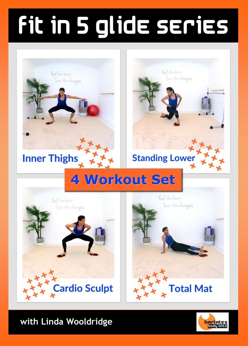 Gliding Disc Gliders Workout DVD Barlates Body Blitz FIT IN