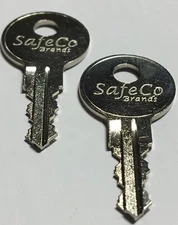 2-Keys For Better Built Tool Box Key Code Series J201 thru J220 SafeCo Brands