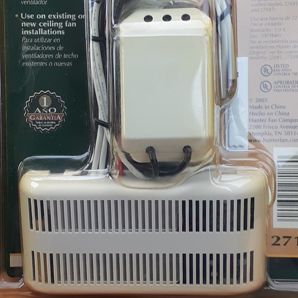 Hunter 27186 Ceiling Fan Light WallMount Control Dimmer All Fan Brand