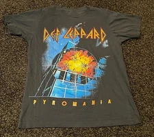 Vintage 1980s Def Leppard Pyromania Hard Rock Band T-Shirt