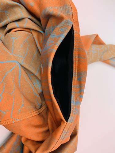 ZYIA Active Light n Tight Hi-rise Leggings Small Moto Orange Weave Pocket Gym - Picture 9 of 10