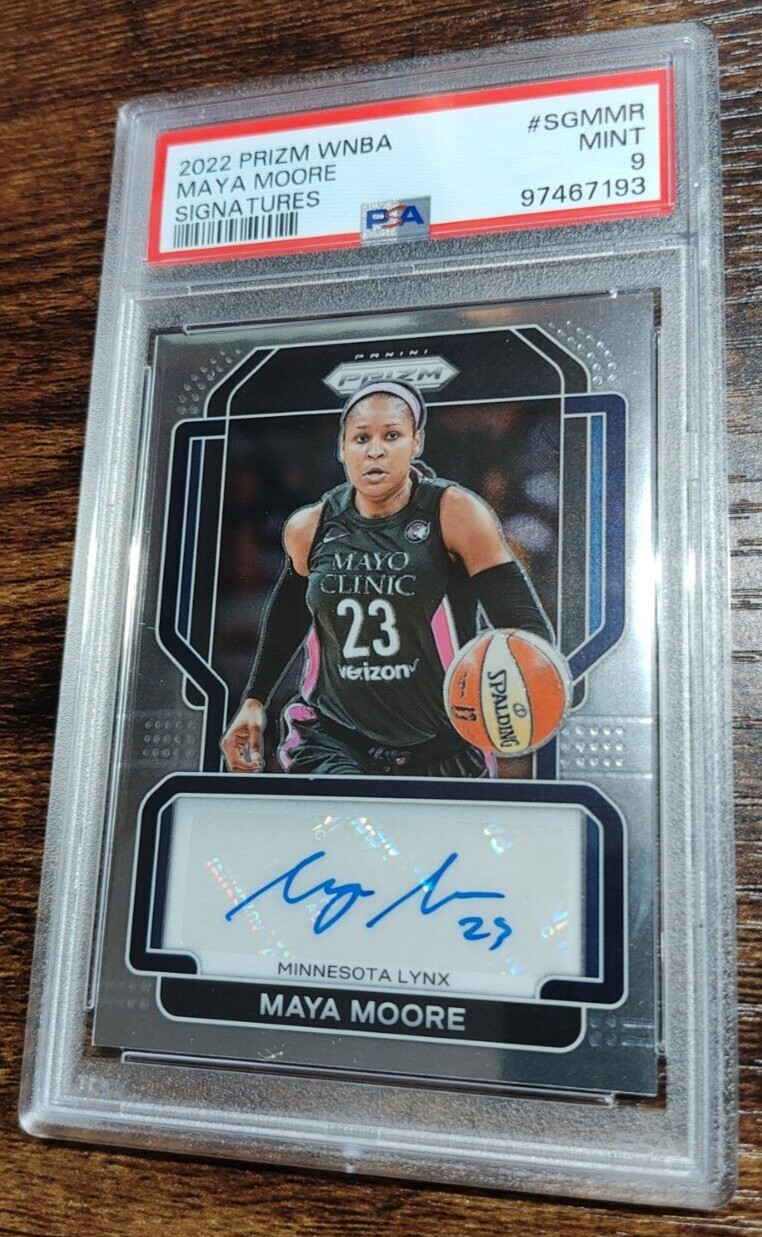 2022 Prizm WNBA Maya Moore Signature AUTO PSA 9! POP 5! NONE HIGHER! HOF!