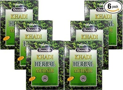 Khadi Pure Herbal Black Mehndi, 80 gm (Pack of 6) free shipping
