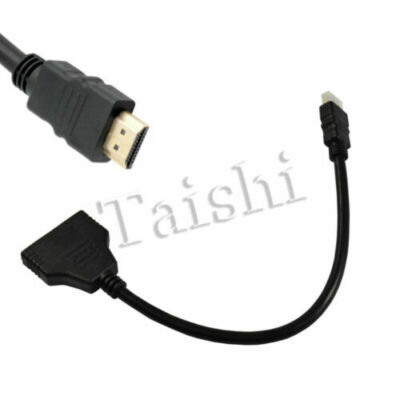 Splitter 1x 2 HDMI HDMI in 1 Y Out Stecker Buchse auf Verteiler 2x Kabel Adapter