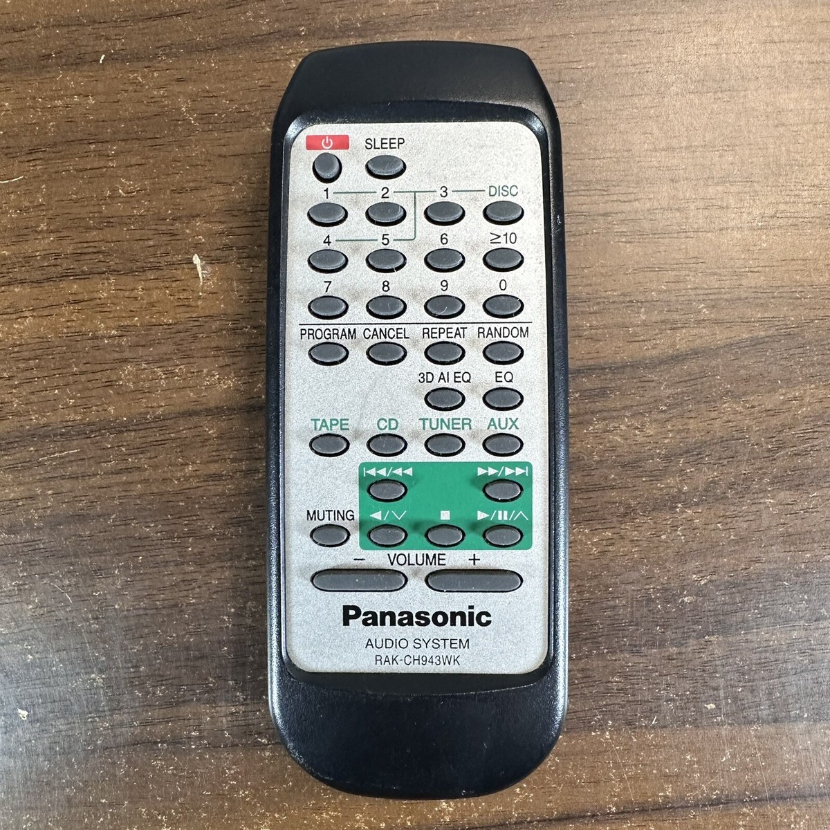 Panasonic RAK-CH943WK Audio System Remote Control Genuine Original