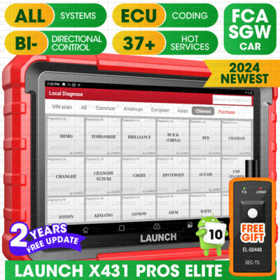 2025 LAUNCH X431 Pro Elite V+ PRO5 Bidirectional Car Diagnostic Scanner Coding