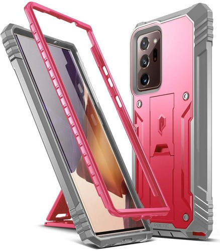 For Galaxy Note 20 Ultra Case | Poetic [with Kickstand] Rugged Cover Pink - 第 1/7 張圖片