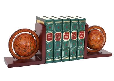 Portabottiglie Da Bar A Globo A Forma Di Globo In Legno Massello Di Eucalipto Marrone Marrone Dec024454 85562424 - Foto 4