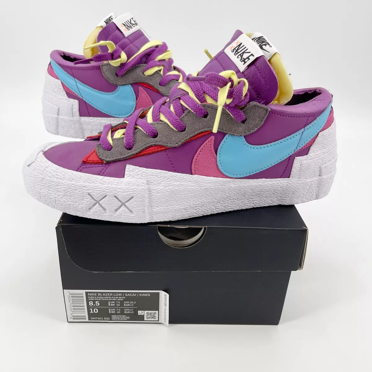 Nike Blazer Low x Sacai x Kaws Men's 8.5/ Women's 10 Purple Dusk 