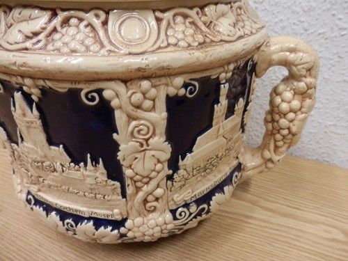 Bowle-Topf 2940 Steingut Keramik Trauben Burgen Pfalz Burg Eltz Vintage - Bild 3 von 8