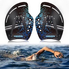 Curved Swim Hand Paddles, Swim Training Power Paddles with Adjustable Straps