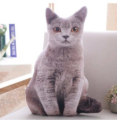 Cute Cat 19'' Printed Pillow Stuffed Animal Plush Toys Toddler Doll Kids Gifts