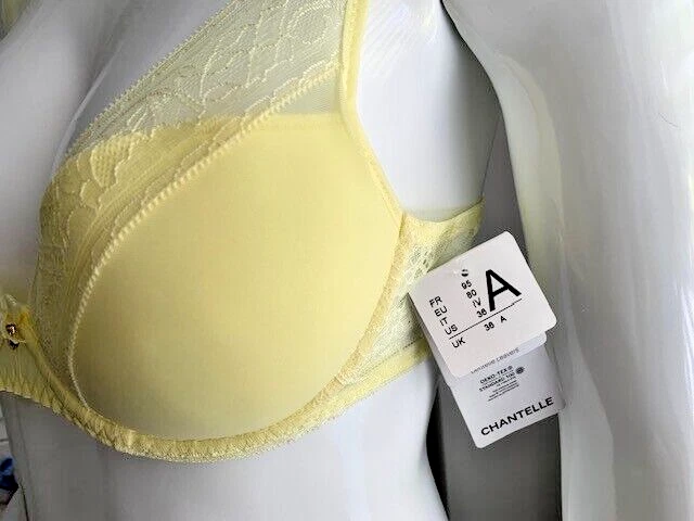 Новый кружевной бюстгальтер пуш-ап Chantelle Alto Leaver новый с Ярлыками 32A цвет желтый - Изображение 3 из 3