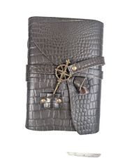 WANDERINGS Leather Journal - Handmade Leather Bound Notebook 7" x 5"