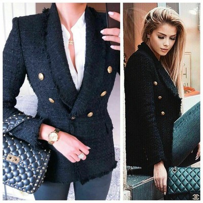 black tweed jacket womens zara