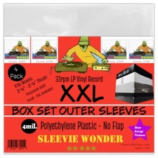 XXL Box Set Sleeve x1 4mil Strong No Flap - Fits 2-1/8 - 2-7/8" Thick - 33rpm