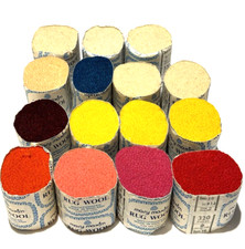 Mary Maxim Rug Yarn Wool Pink Purple Orange Yellow Latch Hook Mixed Lot of 15