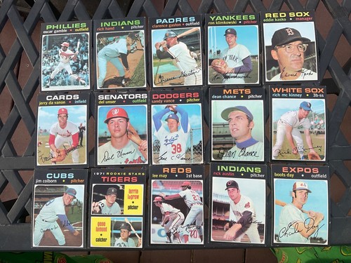 1971 TOPPS BASEBALL 530 CARD LOT 288 DIFFERENT SHARP MID GRADE EX-VGEX - Bild 3 von 20