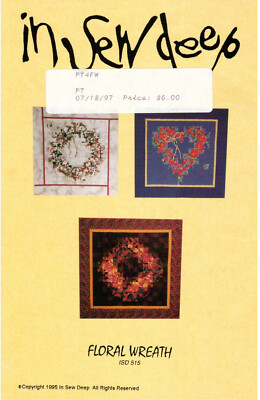 Floral Wreath Quilt Sewing Pattern 3 Different Wall Hanging Wreaths Flowers