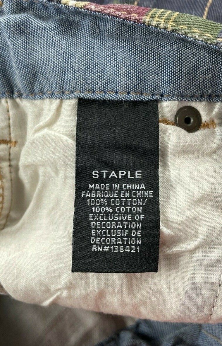 Mens Staple Renown Pigeon denim jeans 42 Multicolor Geometric 5
