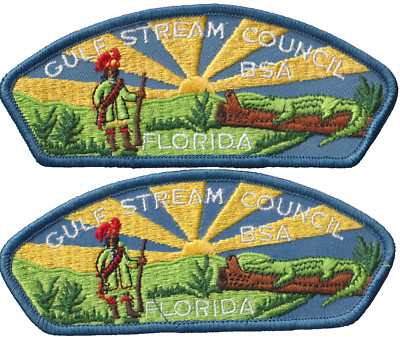 Gulf Stream Council FL Set of 2 CSPs Blue Bdr (AR3512)