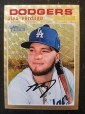 Marketplace image: 2020 TOPPS HERITAGE CHROME ALEX VERDUGO SUPERFRACTOR 1/1 DODGERS YANKEES