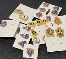 Miniature Military & Police Pins / Station Crests (approx. 1/2 inch)