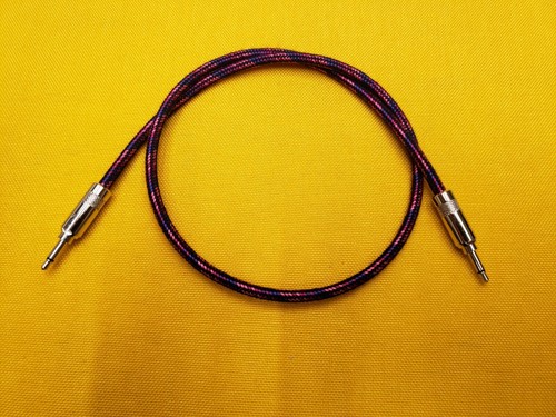 MoonBase braided 24 inch Eurorack synth patch cable Synthwave Purple 3.5mm 1/8 - Picture 2 of 2