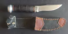 Antique Vintage MARBLE'S Michigan USA Hunting  Knife  - 4 " fixed  Blade - L29
