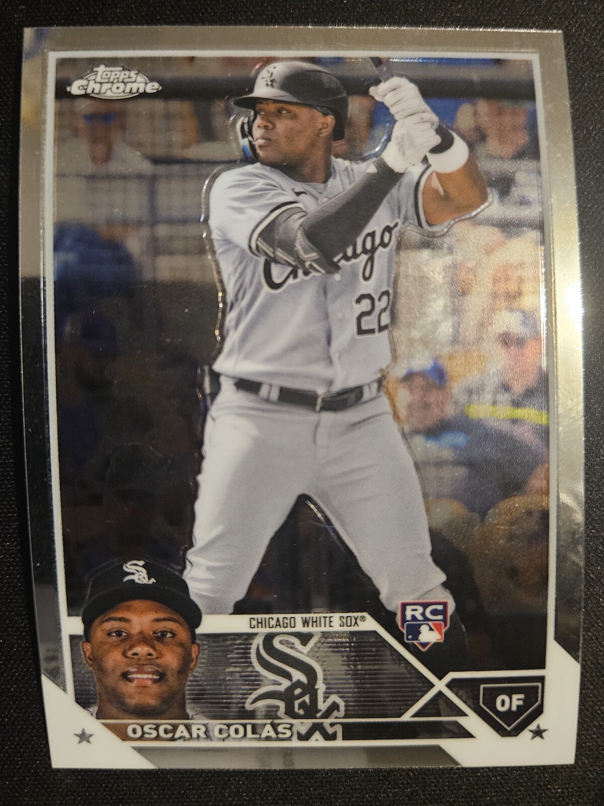 Oscar Colas 2023 Topps Chrome Rookie Card Chicago White Sox #145