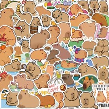50pcs Cute Cartoon Capybara Stickers - Perfect for Phone, Laptop, Notebook,Decor