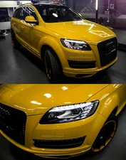 Air Free Stretchable Smooth Yellow Metallic Car Vinyl Wrap Sticker Sheet Film US