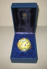 Halcyon Days Enamels Globe - Endangered Species of the World - With Stand & Box