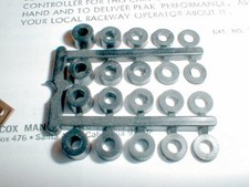 (20) Axle Spacers Black Nylon for 1/8" Slot Car Axles Cox NOS 4 each/5 diff size