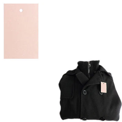 SHOPFITTING-UK PEACH UNSTRUNG PLAIN CLOTHES/ GARMENT REFERENCE STOCK TICKET/ TAGS/ LABELS