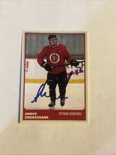 Angus Crookshank Signed Custom Hockey Card Ottawa Senators Belleville Senators