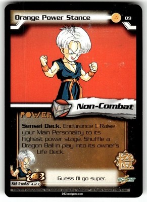 2003 Score Dragon Ball Z World Games Saga Card #89 Orange Power Stance