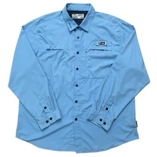 Pelagic Eclipse Guide Shirt Mens Size 2XL Long Sleeve Vented Fishing Blue